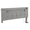 Hydraulic Ottoman Storage Bed 4ft6 Double Upholstered Bed Frame with LED Grey