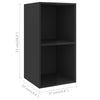 SVV 3 Piece TV Cabinet Set High Gloss Black Engineered Wood