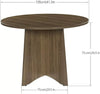 Sunon Round Conference Table 105cm Dia Office Conference Table Dining (walnut)