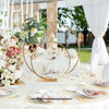 Round Double Hoop Wedding Flower Stand Metal Dual Arch Table Centrepiece Decor
