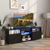 TV Stand Media Console Table Modern Entertainment Center for 65 inch TV Black