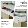 White Mirred Corner Dressing Table with Led Lights Makeup Desk Vanity Set