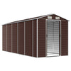 Lechnical Garden Shed Brown 191x470x198 Galvanised Steel,Garden Storage A6S5