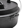 Pre-Seasoned Cast Iron Outdoor/Camping Dutch Oven Stew Pot with Handle and Lid