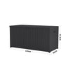 430L Black/Grey Lockable Waterproof Garden Storage Box