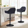 2 x Bar Stools Faux Leather Kitchen Breakfast Barstool Pub Chairs Cafe Stools