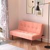 Nordic Fabric Sofa Bed Click-Clack Recliner Sleeper Chairs Settee 2 Seater Couch