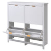 Shoe Storage Cabinet Cupboard 4 Door Hallway Organiser Compact Space Saver
