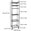 6 Tier Storage Shelf Heavy Duty Utility Shelf Storage Rack for Home Office+Wheel