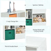 Kids Storage Cabinet 2 Storage Baskets Children Bookcase Wooden Toy Storage