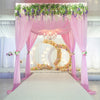 10Ft Metal Wedding Backdrop Stand Double Drape Party Stage Canopy Frame