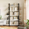 5-Tier Freestanding Bookshelf, Modern Open Display Storage Rack, White