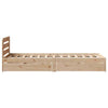 Bed Frame without 90x190 Solid Wood Pine O4G8
