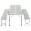 Compact Folding Picnic Table Bench Chair Set Aluminum Alloy 4 Seater Dining Unit