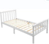 White 3ft Single Wooden Bed Frame Solid Pine Wood Furniture Shaker Stylish