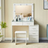 Vanity Set Dressing Table with LED Lighted Mirror Makeup Lady Dresser Desk Table