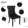Set of 4 Velvet Dining Chairs with High Back Wooden Legs for Dining Room Kitchen