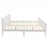 White Solid Wooden Bed Frame 3ft 4ft6 Wood Single Double Size Bed
