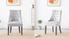 Velvet Dining Chair with Door Knocker Ring Windsor Dressing Room Chair 1/2/4/6