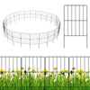25 Pcs Decorative Garden Fence Rustproof Folding Metal Wire Animal Barrier Black