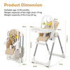 4-in-1 Baby High Chair toddler Foldable Feeding Chair w/ Removable Cushion