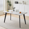 Morden White Dining Table Dining Room Kitchen Garden Table Metal Straight Legs