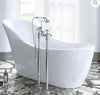 Traditional Freestanding Bath Shower Mixer Tap Brushed Brass-Chrome
