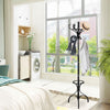 Standing Coat Rack 360°Rotating Top Tier Multifunction Coat Hanger w/12 Hooks