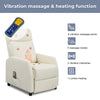 Recliner Chair 6 Points Massage Heating Sofa PU Upholstered Armchair Living Room