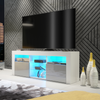 TV Unit Cabinet | TV Stand 145cm | Sideboard with High Gloss Doors | Free LED