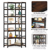 Tribesigns 200cm Tall Corner Bookshelf, 7 Tier Industrial Corner Bookcase