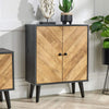 Sideboard 2 Doors Black Frame Storage Cupboard Cabinet Living Room Furniture