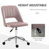 Vinsetto Mid-Back Swivel Home Office Chair Scallop Computer Chair Pink