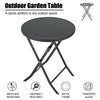 Folding Glass Table Top Round Table Coffee Seat Back Chair Outdoor Furniture Set
