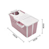Folding Bathtub Water Tub Adult Children Kids Spa Soaking Sauna SPA Bath Tub Lid