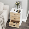 3 Drawer Wooden Bedroom Bedside Cabinet Furniture Storage Nightstand Side Table