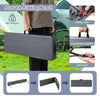 Wood-Like HDPE Thickened Long Seat w/ Handle & Lock-Grey