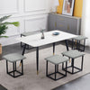Square Stool 5-In-1 Magic Cube Combination Nesting Ottoman Sofa Foot Rest Stools