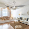52'' Ceiling Fan with LED Lights Modern Remote Timer 6 Speed 3 Colour Lighting