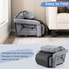 Folding Sofa Chair 6 Positions Adjustable Floor Lazy Chair with Armrest Single