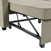 Folding Sofa Bed Fabric Cream Sleeper Pull Out Convertible Arm Chair Adjustable