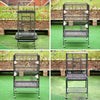 Large Bird Cage Parrot Cage Moving Wheels Budgie Canary Finch Cockatoo PlayStand