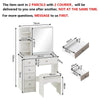 Modern Dressing Table Makeup Desk Sliding Mirror Shelf Stool 5 Drawers White