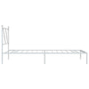 Bed Frame with Headboard Metal White 90 x 200 G7C7