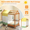 Kids Single House Bed Playhouse Low Platform Bed Solid Wood House Bed Frame