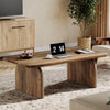 Rectangle Coffee Table, 47-Inch Farmhouse Wooden Center Table for Living Room