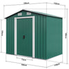 Metal Garden Shed 6X4 Large Outdoor Garden Storage House ApexRoof WITH FREE BASE