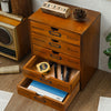 Vintage Wooden Small Cabinet Storage Box Desktop Organizer Unit Display Shelving