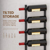 Wall Mounted Wine Storage Rack Kitchen Hanging Wine Display Rack for 9 Bottles