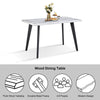 White Dining Table Dining Room Kitchen Garden Table Metal Straight Legs Morden